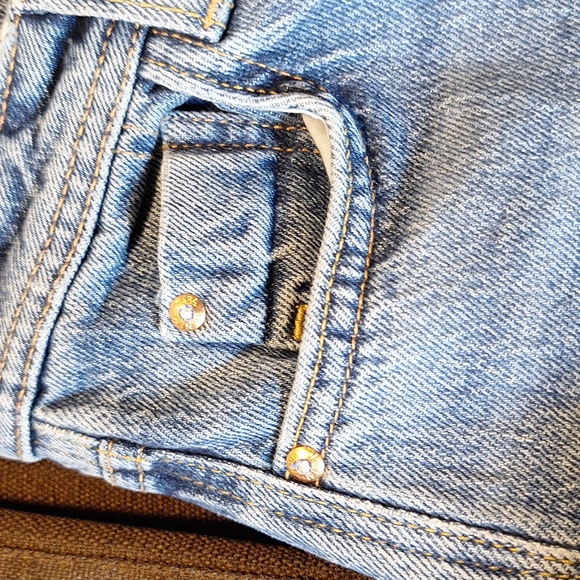 Zara Light Blue Straight Leg Jeans - Picture 6 of 12